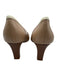 Bruno Magli Shoe Size 39 Taupe, Cream & Brown Leather Peep Toe Square Toe Pumps Taupe, Cream & Brown / 39