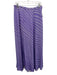Rena Lange Size 10 Purple Silk Diagonal Stripe Side Zip Palazzo Pants Purple / 10