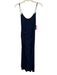 A.L.C. Size XS Navy Blue Viscose Side Ruching Spaghetti Strap Maxi Dress Navy Blue / XS