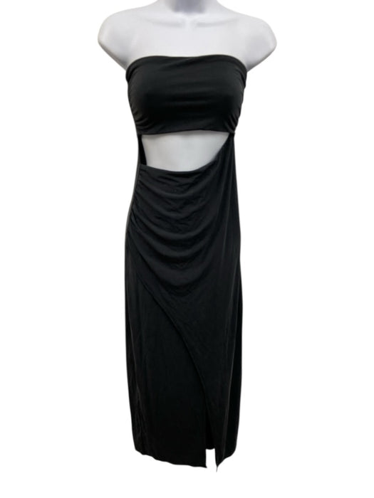 L Space Size S Charcoal Gray Strapless Maxi Dress Charcoal Gray / S