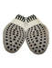 Tods Shoe Size 40 Gray & White Leather Logo Tie Almond Toe Boat Moccasins Gray & White / 40