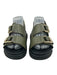 Alohas Shoe Size 37 Olive Green & Black Leather Upper Buckle Velcro Sandals Olive Green & Black / 37
