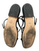 Stuart Weitzman Shoe Size 9.5 Black Textile Rhinestone Ankle Wrap Buckle Sandals Black / 9.5