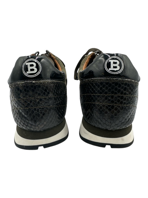 Bally Shoe Size 10 Green & Black Suede Solid Trainer Sneaker Men's Shoes Green & Black / 10