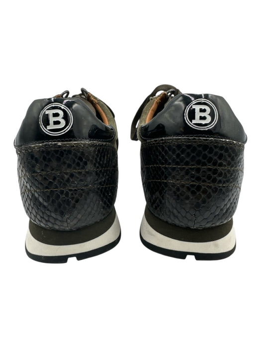 Bally Shoe Size 10 Green & Black Suede Solid Trainer Sneaker Men's Shoes Green & Black / 10