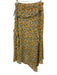Veronica Beard Size 6 white, orange, multi Silk Side Zip Floral Ruffles Skirt white, orange, multi / 6