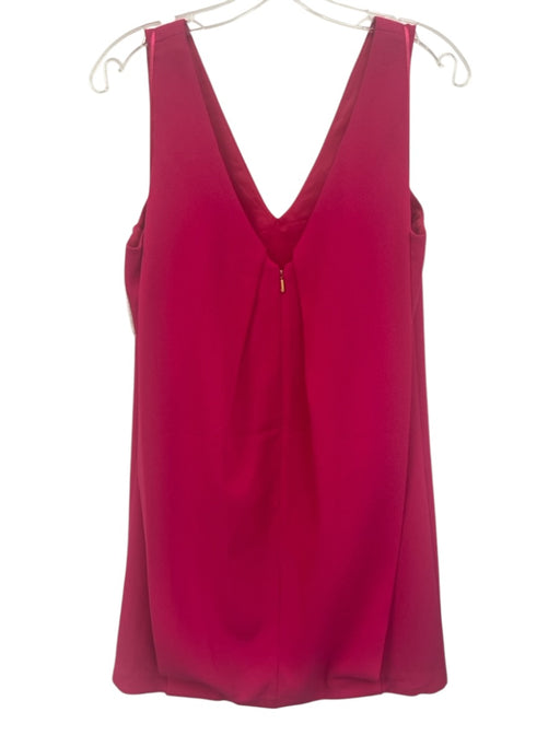 Trina Turk Size 10 Purple Polyester Sleeveless V Neck Textured Knee length Dress Purple / 10