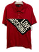 Love Moschino Size L Red, Black, White Cotton Short Sleeve Graphic Polo Top Red, Black, White / L