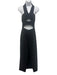 Solace London Size 4 Black Polyester Sleeveless Cut Outs Front Slit Maxi Dress Black / 4