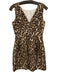 Kate Spade Size 6 Brown & Beige Cotton & Silk Sleeveless Animal Print Mini Dress Brown & Beige / 6