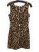 Kate Spade Size 6 Brown & Beige Cotton & Silk Sleeveless Animal Print Mini Dress Brown & Beige / 6