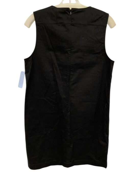 Tuckernuck Size S Black Cotton & Spandex Sleeveless Pockets Split Neck Dress Black / S