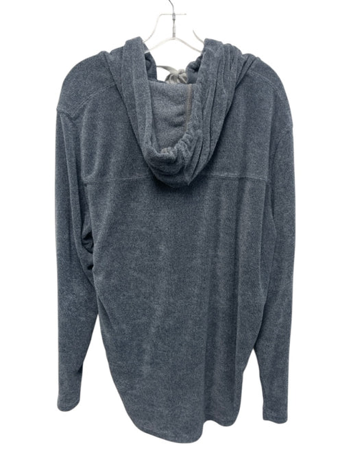 Carbon 2 Cobalt Size M Gray Cotton Blend Solid Hoodie Quarter Button Jacket Gray / M