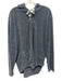 Carbon 2 Cobalt Size M Gray Cotton Blend Solid Hoodie Quarter Button Jacket Gray / M