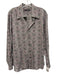John Varvatos Size L Gray & Pink Cotton Paisley Button Up Long Sleeve Shirt Gray & Pink / L