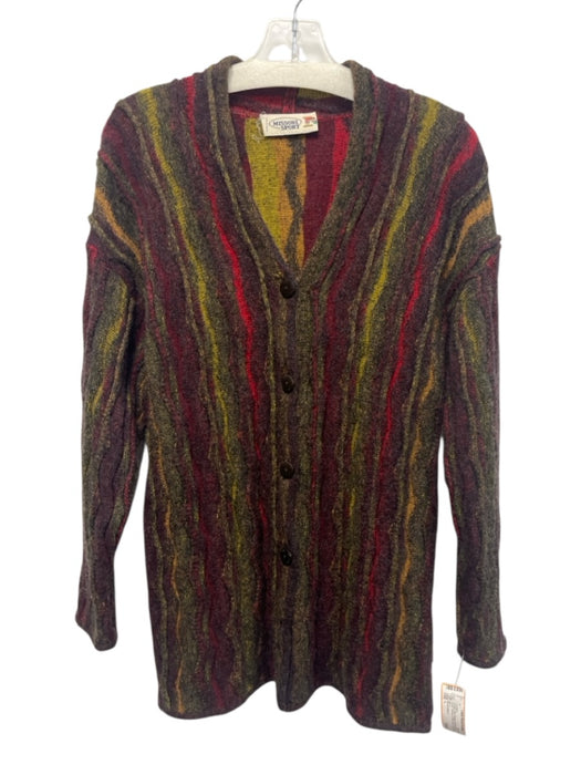 Missoni Sport Size L Red, Orange & Multi Mohair Blend Swirl Detail Cardigan Red, Orange & Multi / L