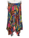 RANNA GILL Size XS Orange, Yellow & Multi Polyester Chiffon Overlay Skirt Orange, Yellow & Multi / XS
