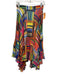 RANNA GILL Size XS Orange, Yellow & Multi Polyester Chiffon Overlay Skirt Orange, Yellow & Multi / XS