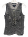 Rails Size S Black Wash Cotton Denim Button Front Princess Seams Vest Top Black Wash / S