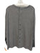Ruti Size L Gray Rayon Blend Long Sleeve Ribbed Boat Neck Back Buttons Top Gray / L