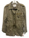 Emerson Fry Size S Olive Green Linen Blend Button Up Lapel Patch Pocket Jacket Olive Green / S