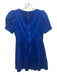 Alice + Olivia Size 2 Blue Cotton & Elastane Short Puff Sleeve Tiered Mini Dress Blue / 2