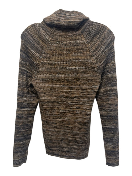 Closed Size S Brown, Gray, White Cotton, Acrylic, Wool Turtleneck Sweater Brown, Gray, White / S