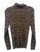 Closed Size S Brown, Gray, White Cotton, Acrylic, Wool Turtleneck Sweater Brown, Gray, White / S