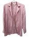 Escada Size 34 Pink Silk Blend Long Sleeve Collar Open Front Pockets Jacket Pink / 34