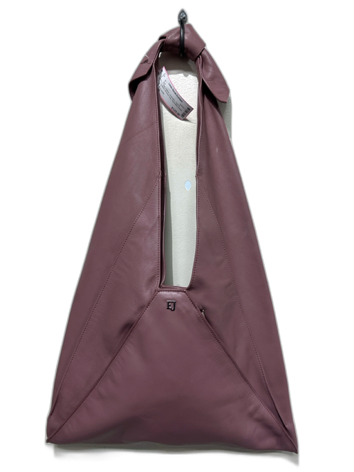 Eric Javits Purple Leather Geometric Ziper & Buttons shoulder bag Bag Purple / M