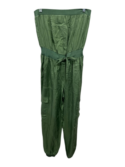 5a7 Cinq a Sept Size XXS Olive Green Strapless Drawstring Waist Jogger Jumpsuit Olive Green / XXS