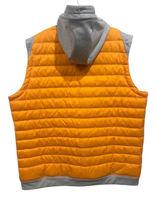 Nike Size XXL Orange & Gray Polyester Zipper Men's Vest Orange & Gray / XXL