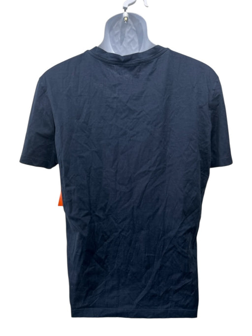 Ferragamo Size M Navy Cotton Solid T shirt Crew Men's Short Sleeve Navy / M