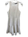 Tibi Size Est Small White & Cream Abstract Textured Sleeveless Back Zip Dress White & Cream / Est Small