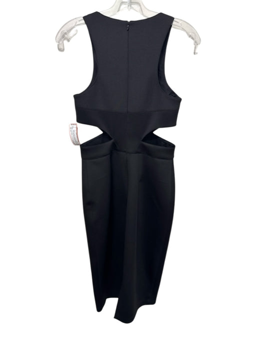 Hunter Bell Size 6 Black Polyester Cut Out Back Zip Sleeveless Dress Black / 6