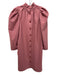 Sea New York Size 4 Dusty Rose Pink Virgin Wool Back Button Ruffle Detail Dress Dusty Rose Pink / 4