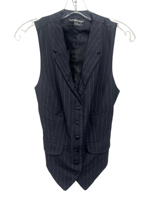 Norma Kamali Size S Gray, white & black Polyester Blend Welt Pocket Vest Top Gray, white & black / S