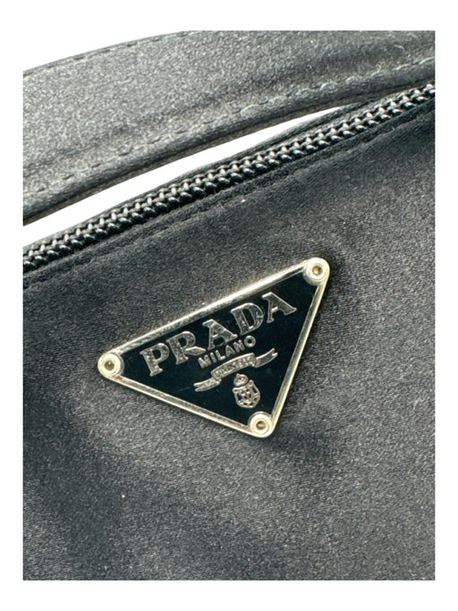 Prada Black Nylon Handbag Top Zip Cylinder Silver hardware Bag Black / XS