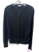 Vince Size L Black Wool Blend Knit Ribbed Hem Button Front Cardigan Sweater Black / L