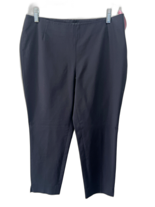 Lafayette 148 Size 8 Black Cotton Blend Side Zip Slim Fit Crop Pants Black / 8