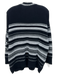 Vince Size S Black & White Cotton Fair Isle Stripe V Neck Sweater Black & White / S