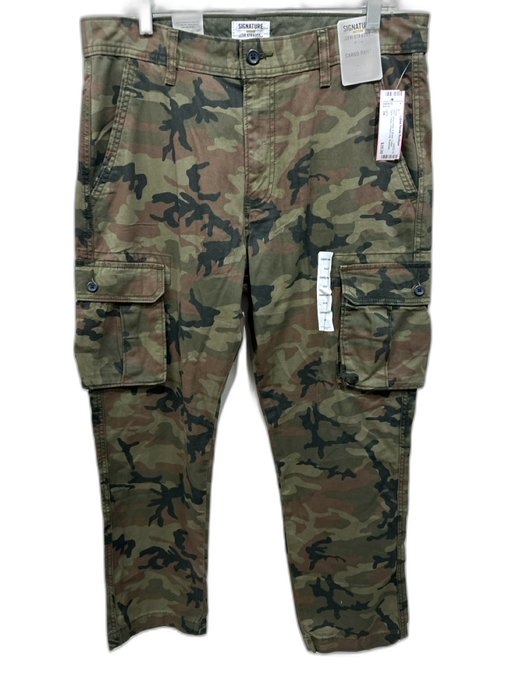 Levi's Size 34 Army Green & Brown Cotton Camo Cargo Straight Leg Pants Army Green & Brown / 34