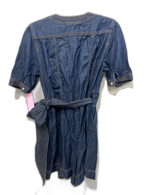 Pilcro Size 4 Blue Lyocell blend Chambray Short Sleeve Sash Wrap Romper Blue / 4