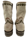 Old Gringo Shoe Size 12 Beige Leather Brass Hardware Studded Lug Sole Moto Boots Beige / 12