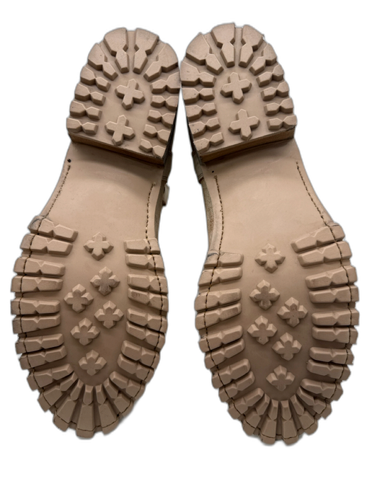 Old Gringo Shoe Size 12 Beige Leather Brass Hardware Studded Lug Sole Moto Boots Beige / 12