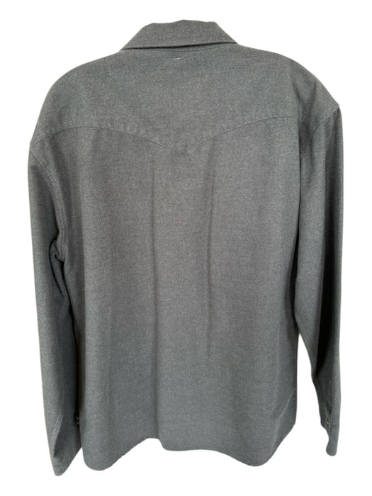 Howler Bros. Size XL Grey Cotton Blend Solid Button Down Men's Shirt Grey / XL