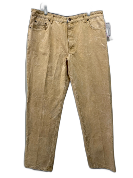 Orvis Size 38 Tan Cotton Solid Weighted Khakis Men's Pants Tan / 38