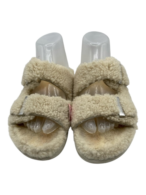 Alexander McQueen Shoe Size 37 Beige Sherpa SHW Open Toe Mule Sandals Beige / 37