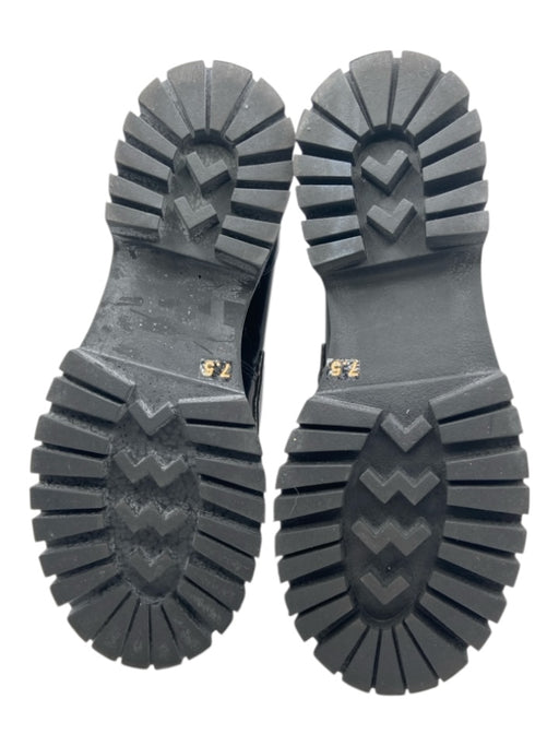 Steve Madden Shoe Size 7.5 Black Leather GHW Platform Loafers Black / 7.5