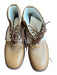 Fausto Santini Shoe Size 38 Tan & cream Leather Laces small heel Booties Tan & cream / 38